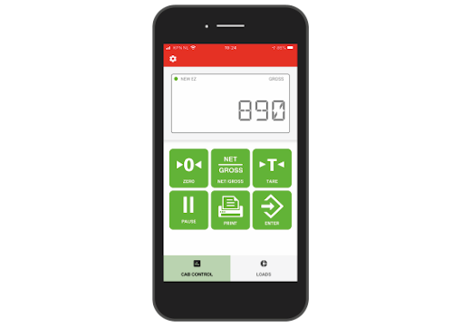Feed app, cabine trekker, tractor, bediening weegsysteem, applicatie, smartphone